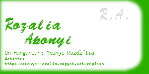 rozalia aponyi business card